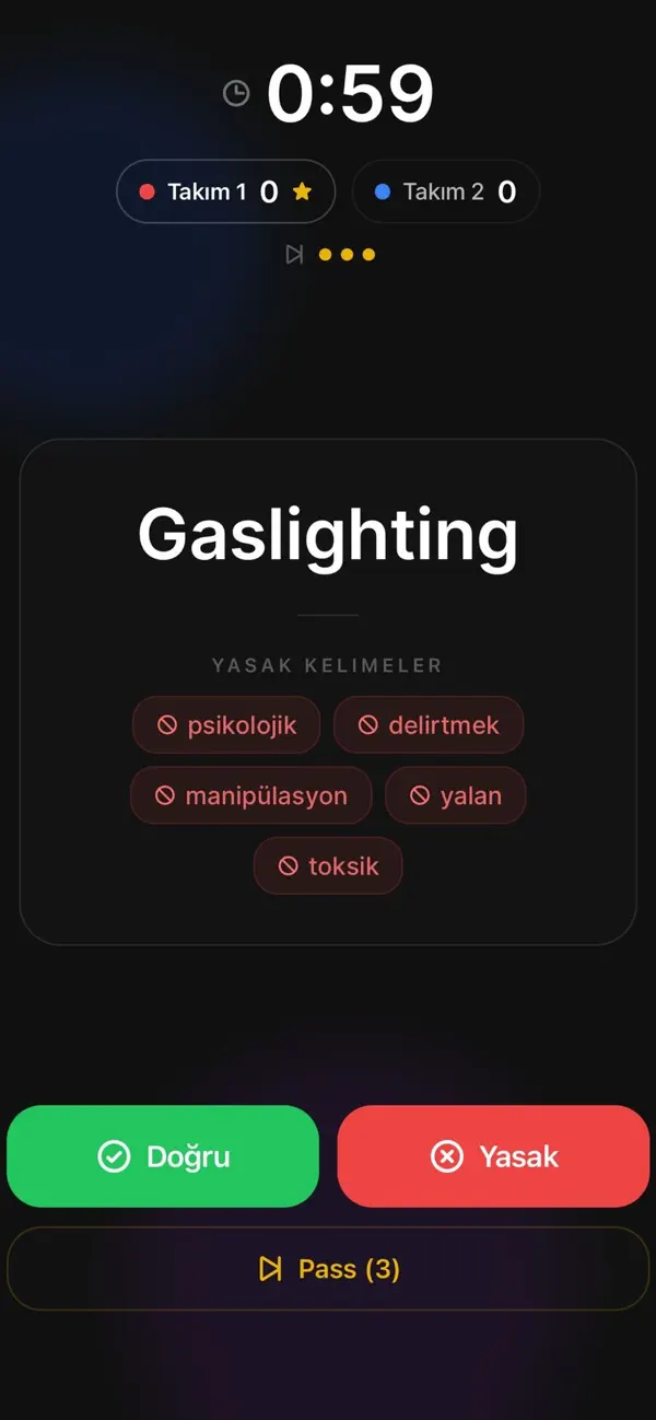 Ortam : Kelime Oyunu