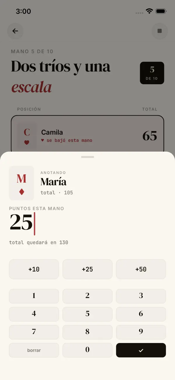 Carioca · Puntajes