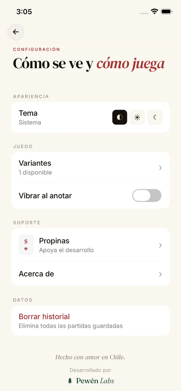 Carioca · Puntajes
