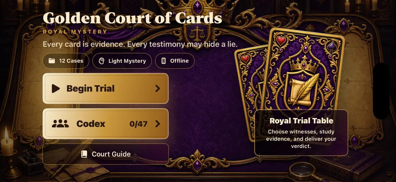 Golden Court of Cards