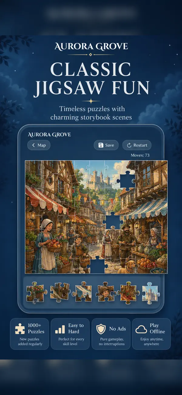 JigScape Offline Jigsaw Puzzle