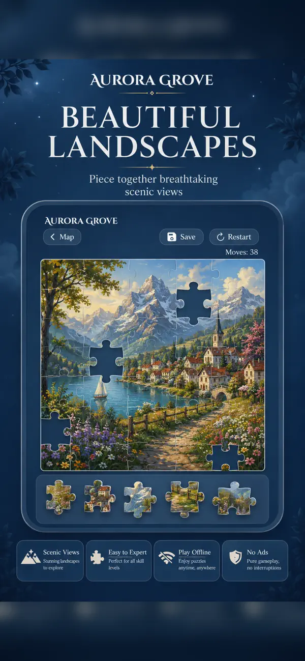 JigScape Offline Jigsaw Puzzle