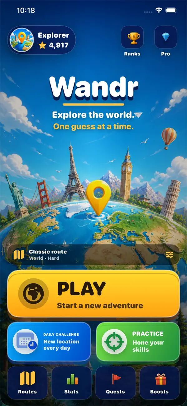 Wandr: World Guessing Game