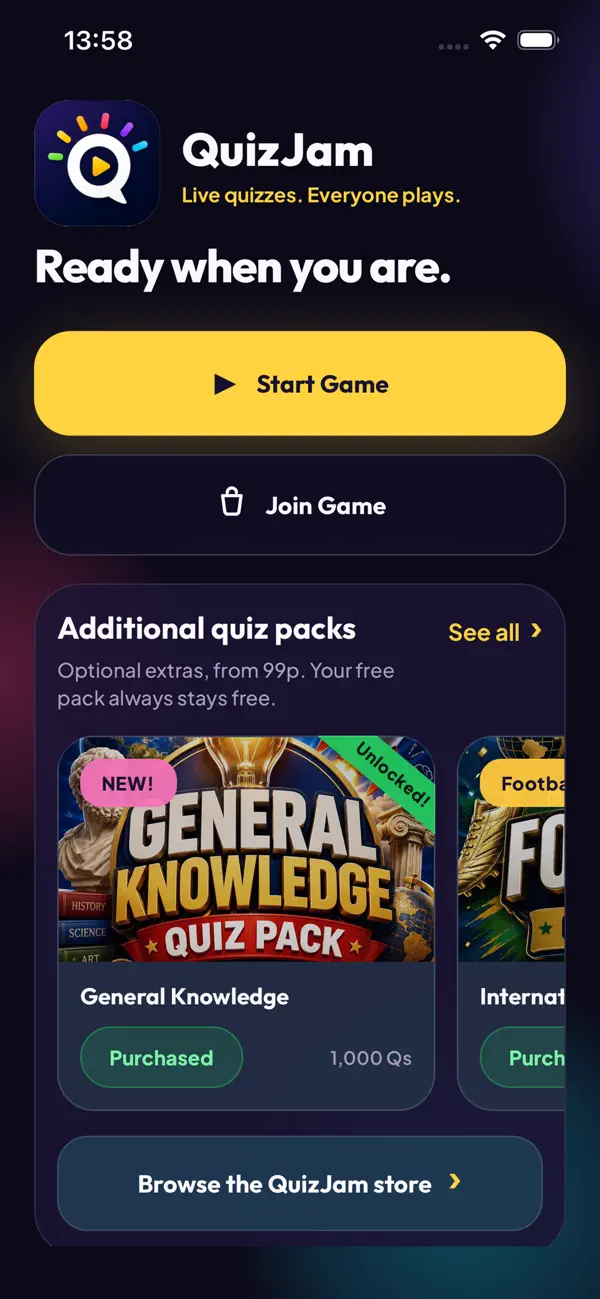 QuizJam - Triivia WIth Friends