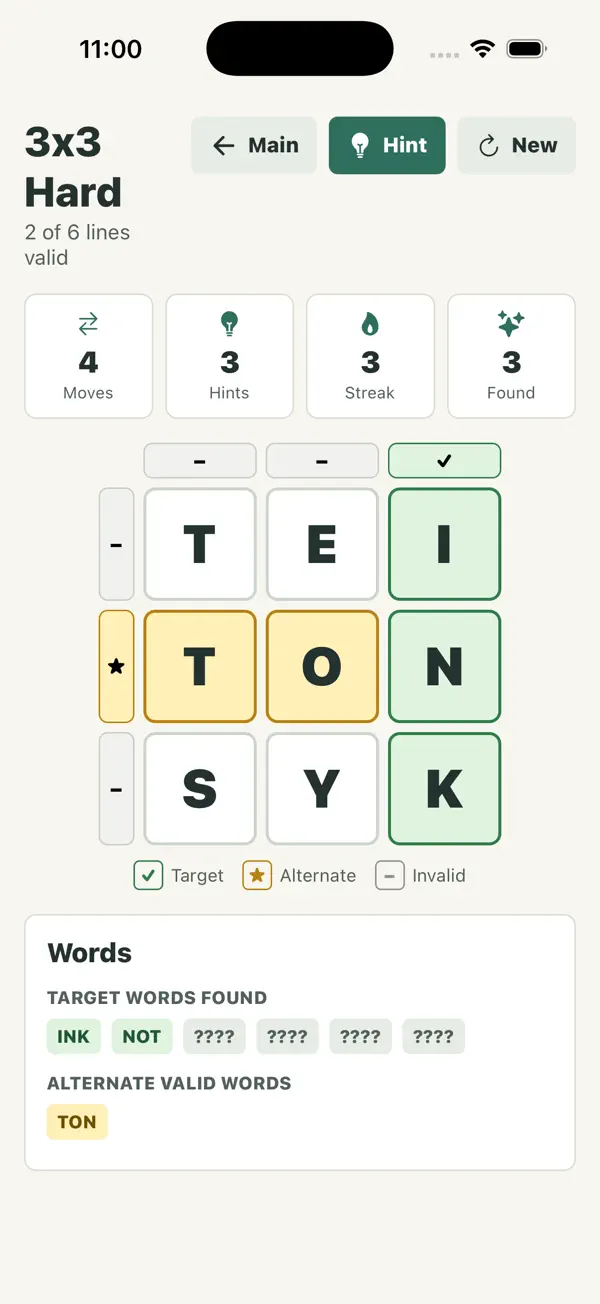 Square Word Scramble