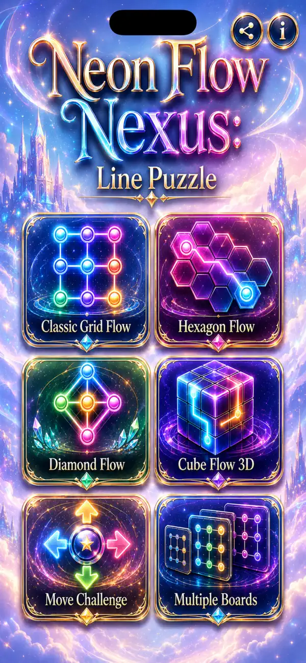 Neon Flow Nexus  Line Puzzle