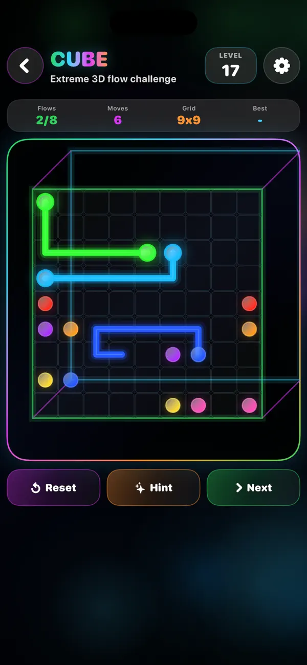 Neon Flow Nexus  Line Puzzle