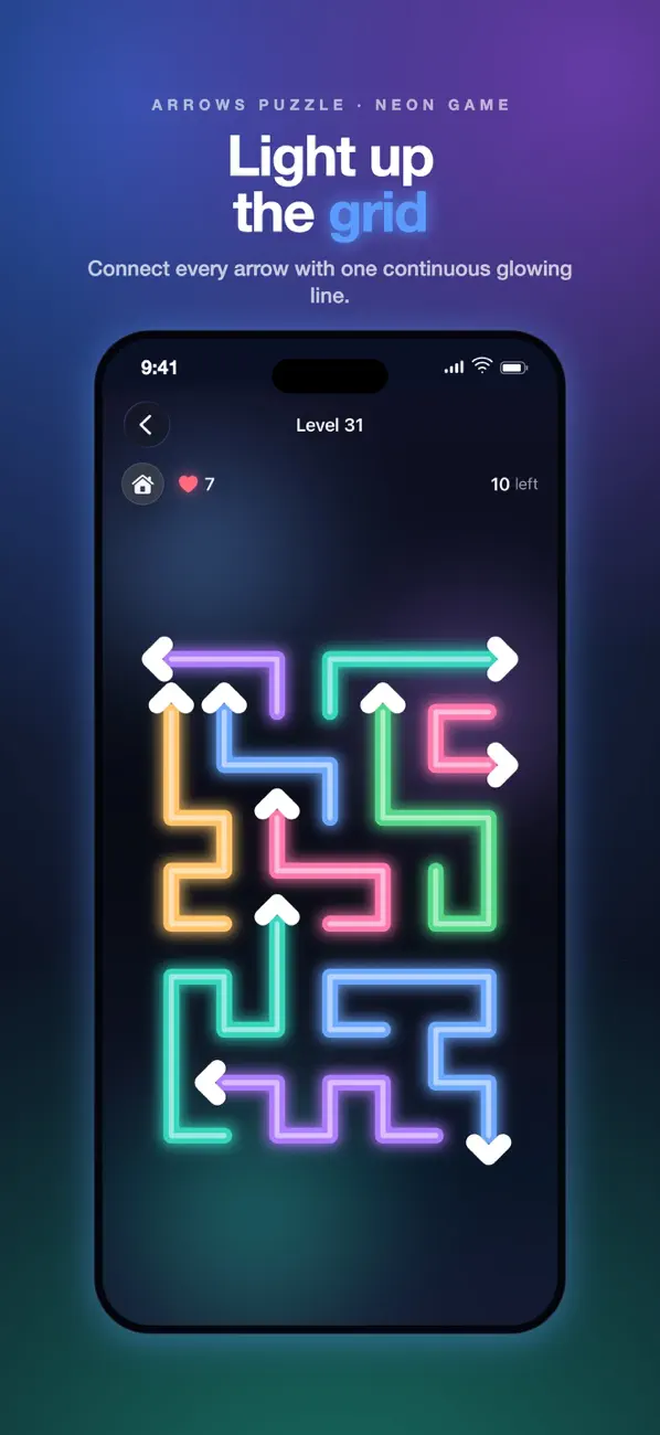 Arrows Puzzle - Neon Game