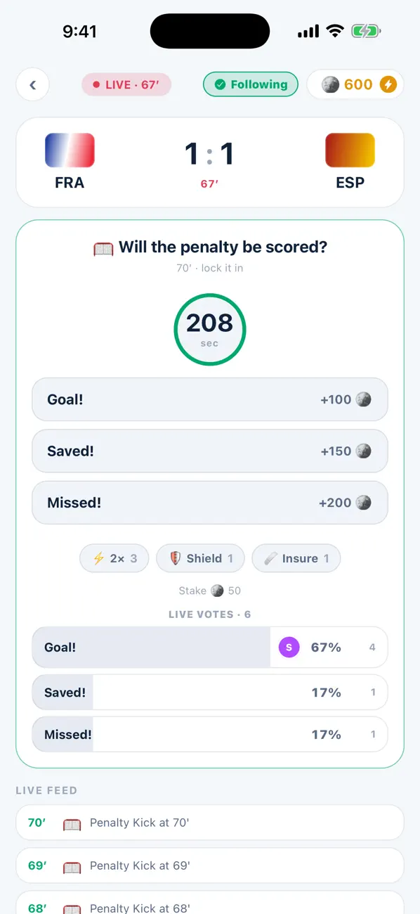QuickWin: Live Predictions