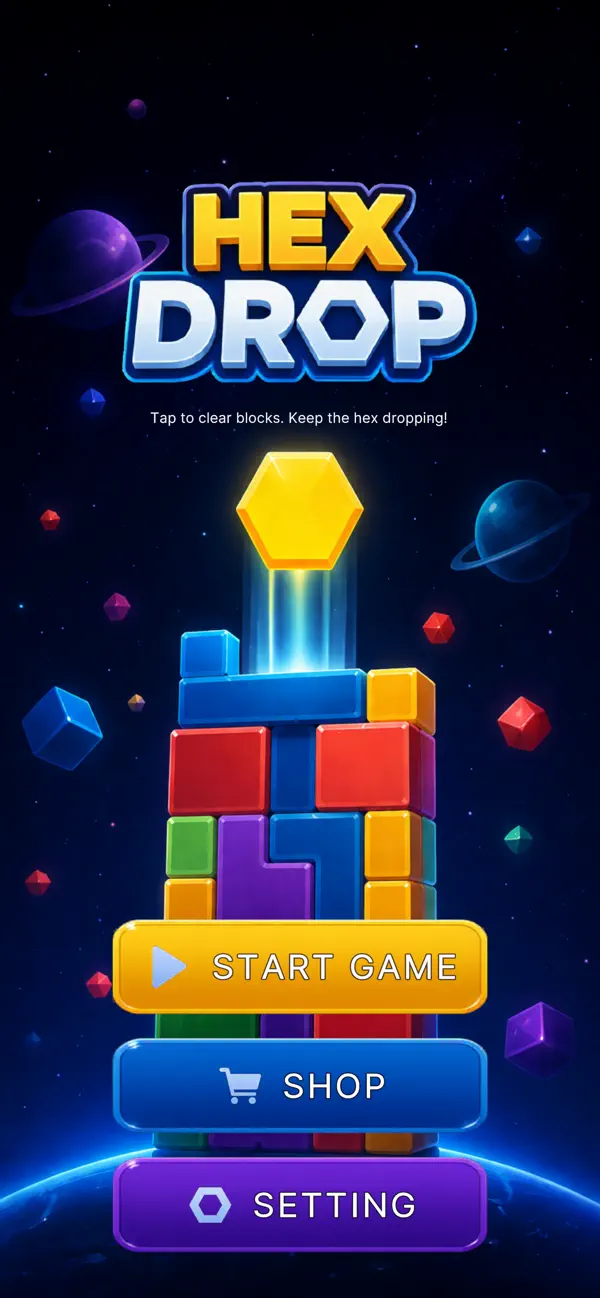 Hex Drop - Tower Puzzle