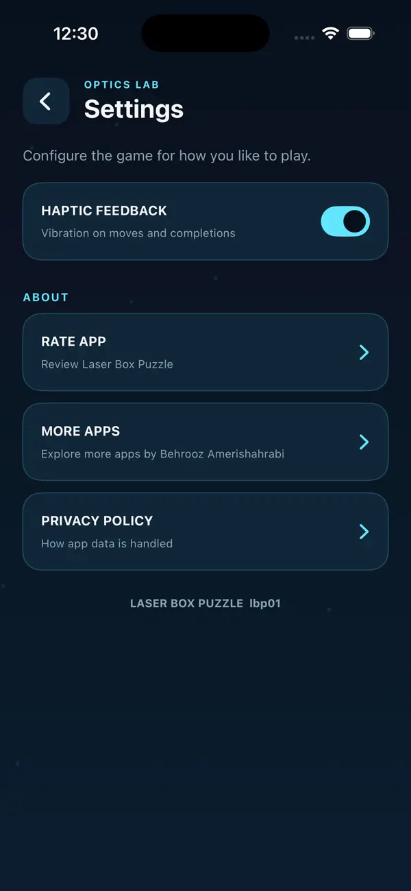 Laser Box Puzzle