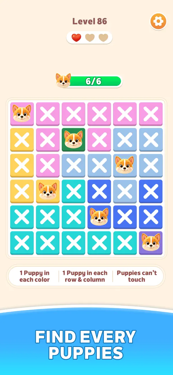 Pupzle - Queen Logic Sudoku