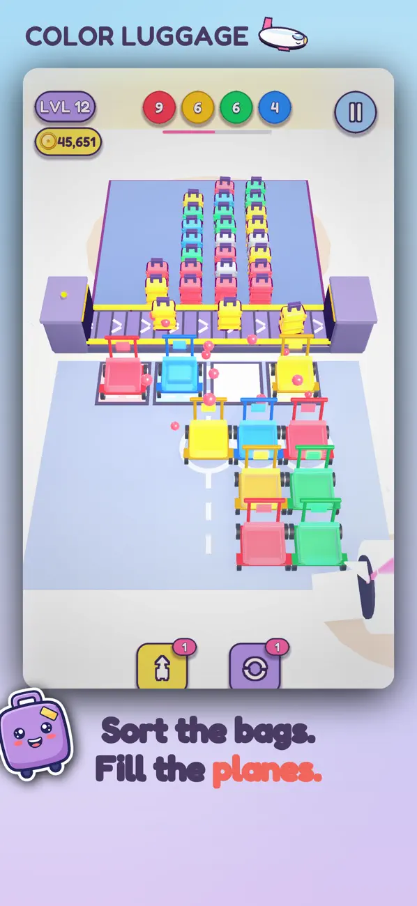 Color Luggage Sort