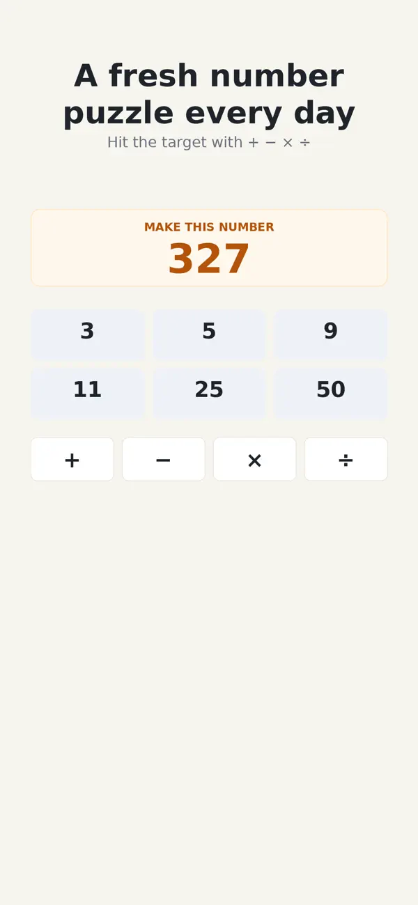 Sumday: Daily Number Puzzle