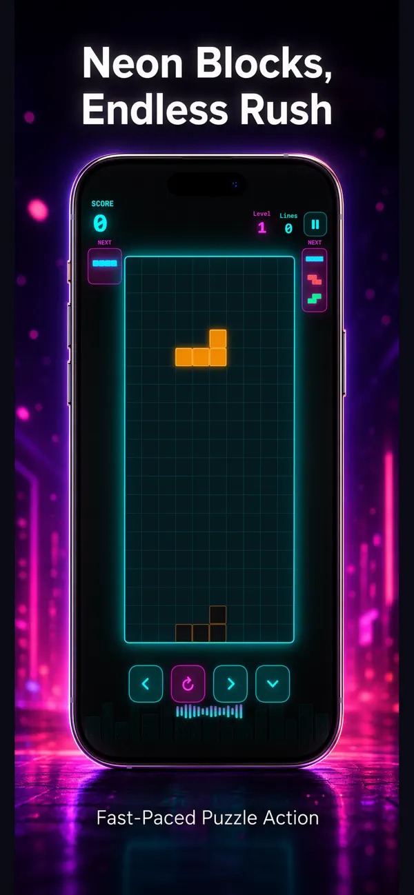Neon Block Rush
