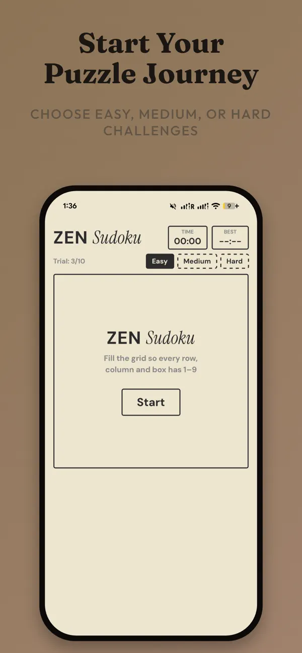 Zen Sudoku: Classic Puzzle