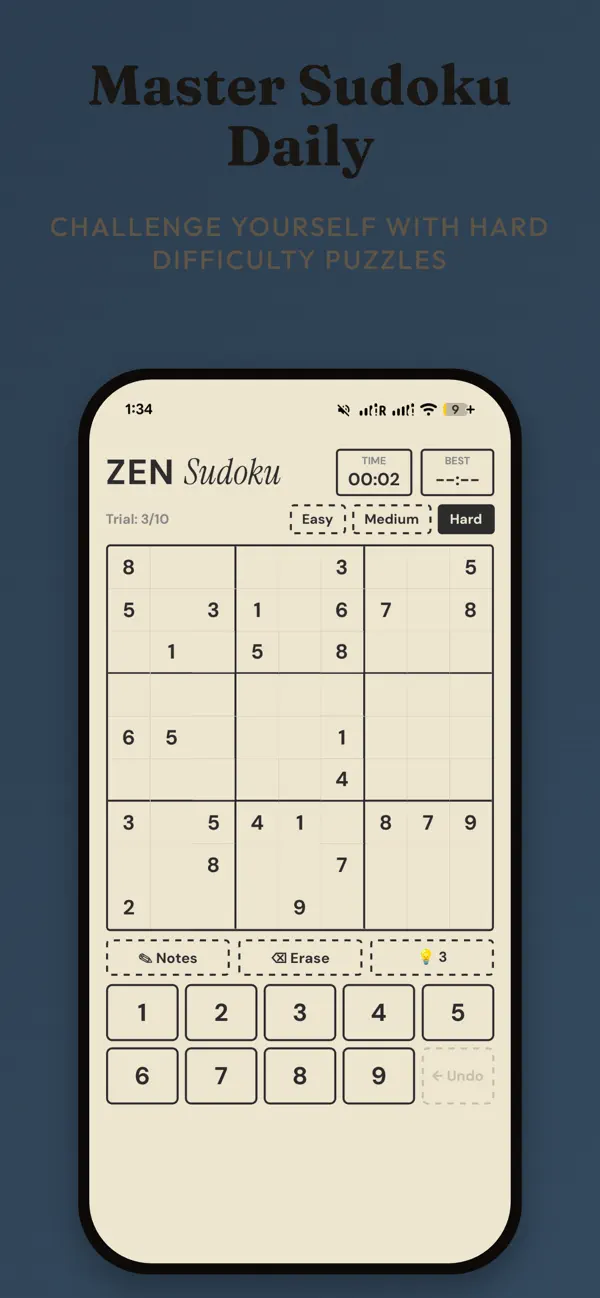 Zen Sudoku: Classic Puzzle