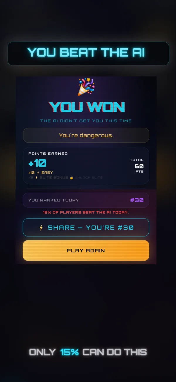 OUTSMART: Beat the AI Game