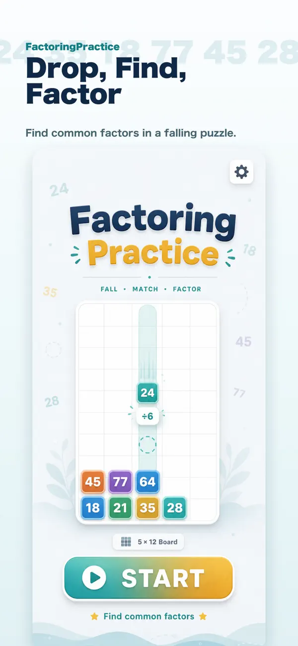 Factoring Practice:Math Puzzle