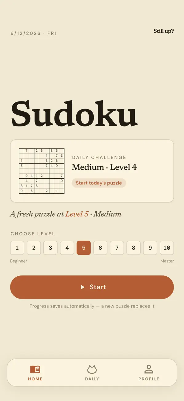 Cozy Cat Sudoku