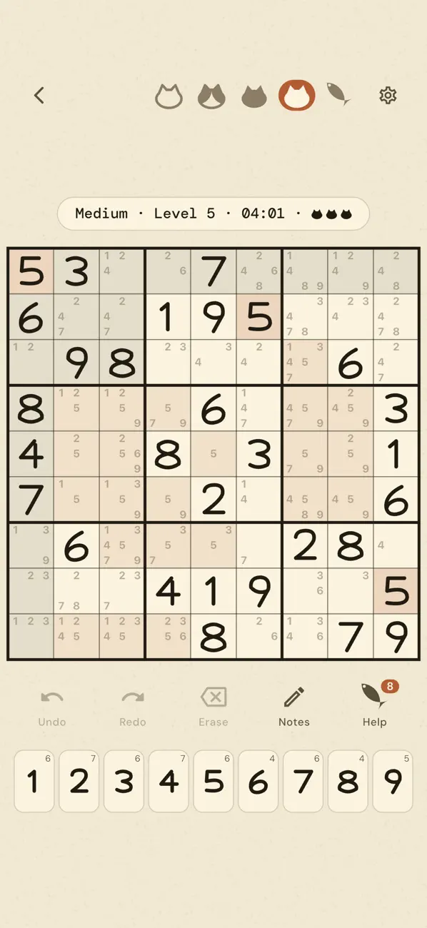 Cozy Cat Sudoku