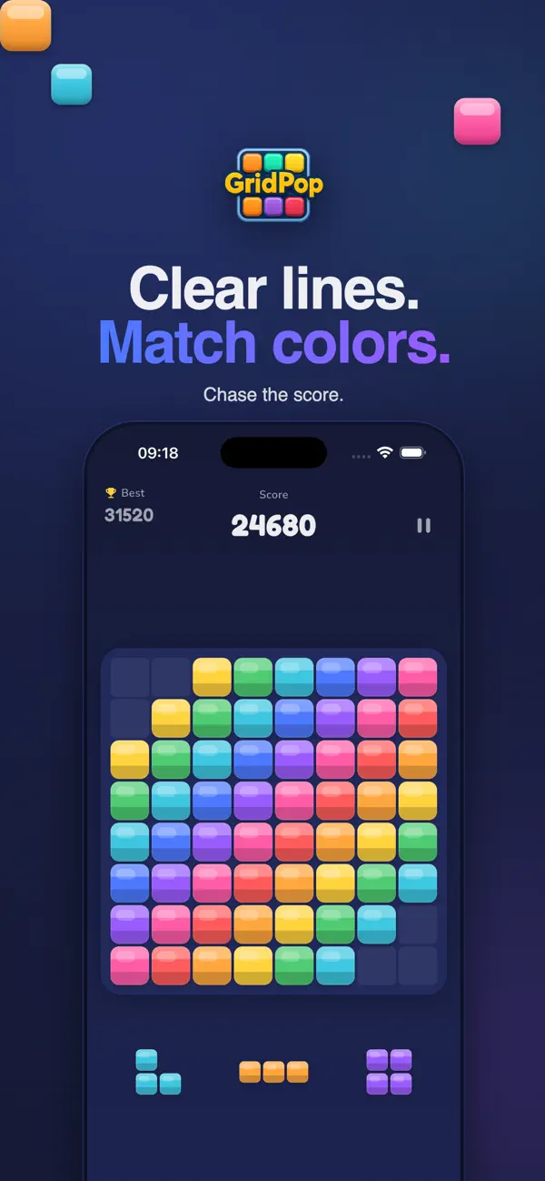 GridPop: Block Puzzle Game