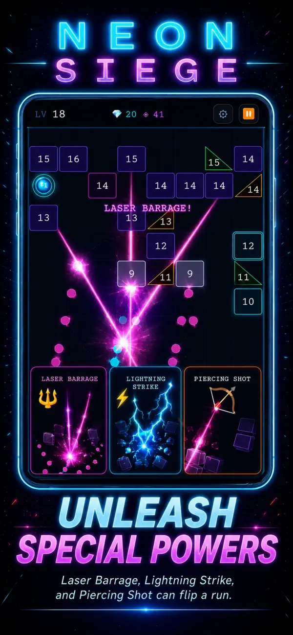 Neon Siege: Brick Breaker
