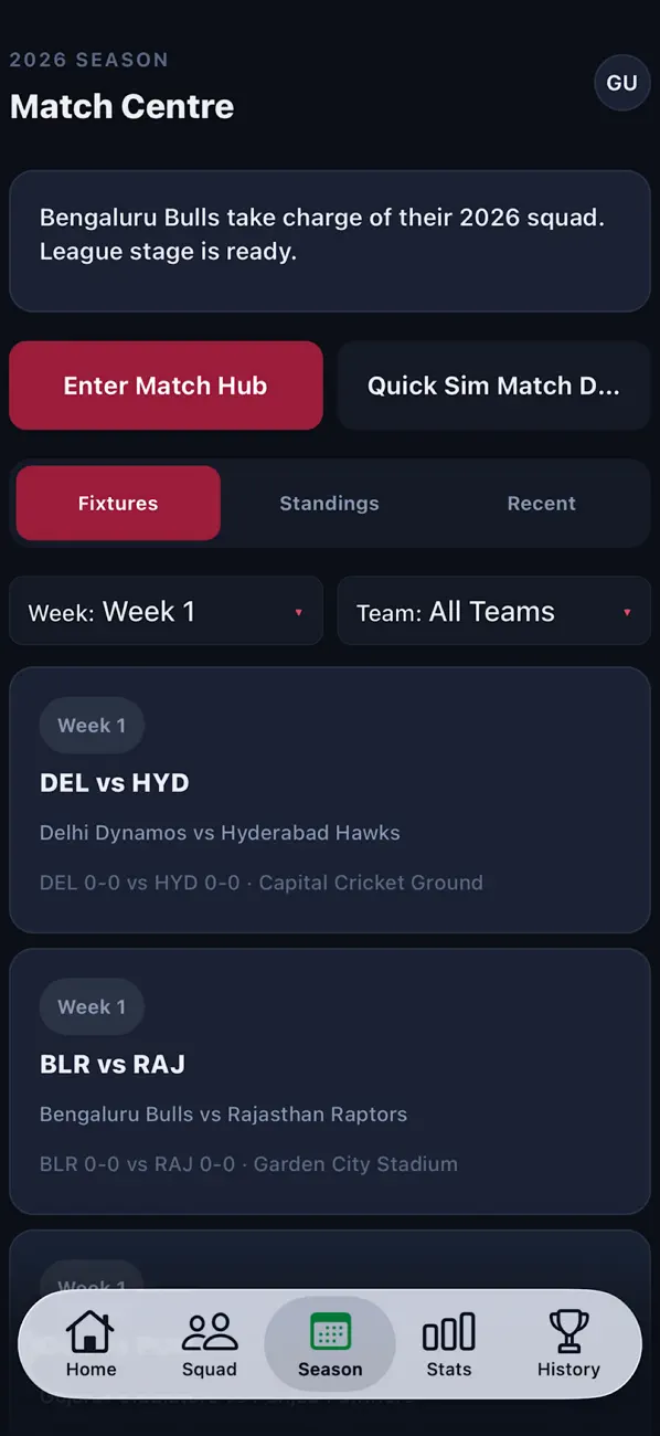 CricSim