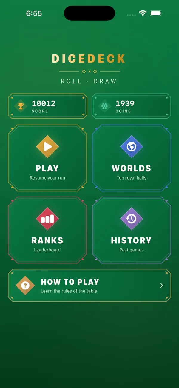 Dicedeck Roll Draw