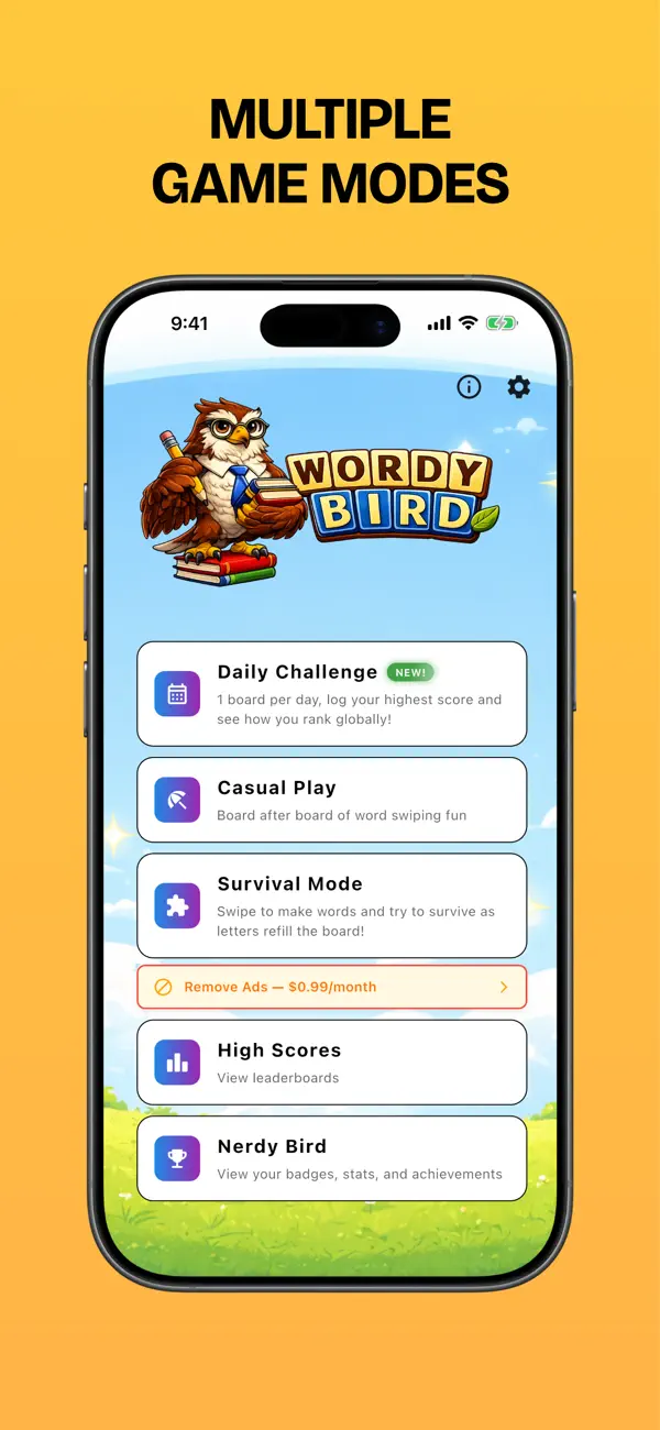 Wordy Bird: Word Swipe Game