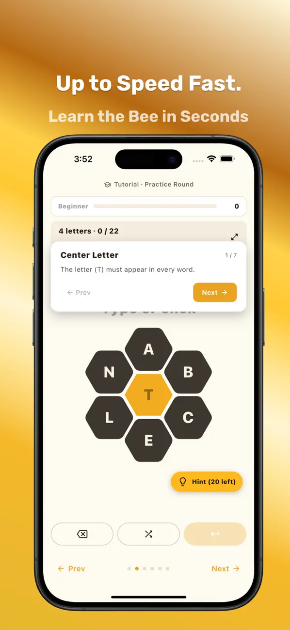 Spelling Bee Game: Pangram