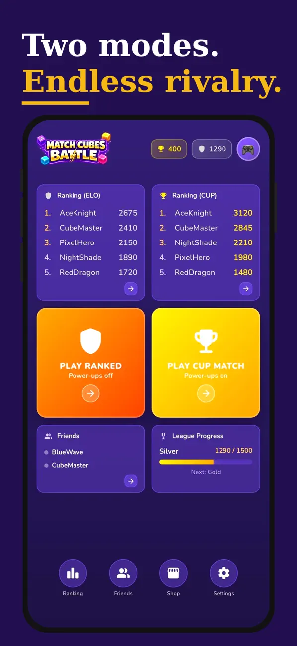 Match Cubes Battle: PvP Puzzle