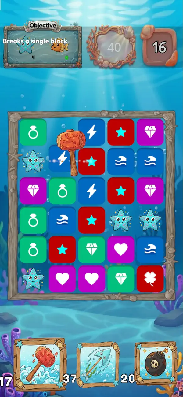 Sea Blast Block Game
