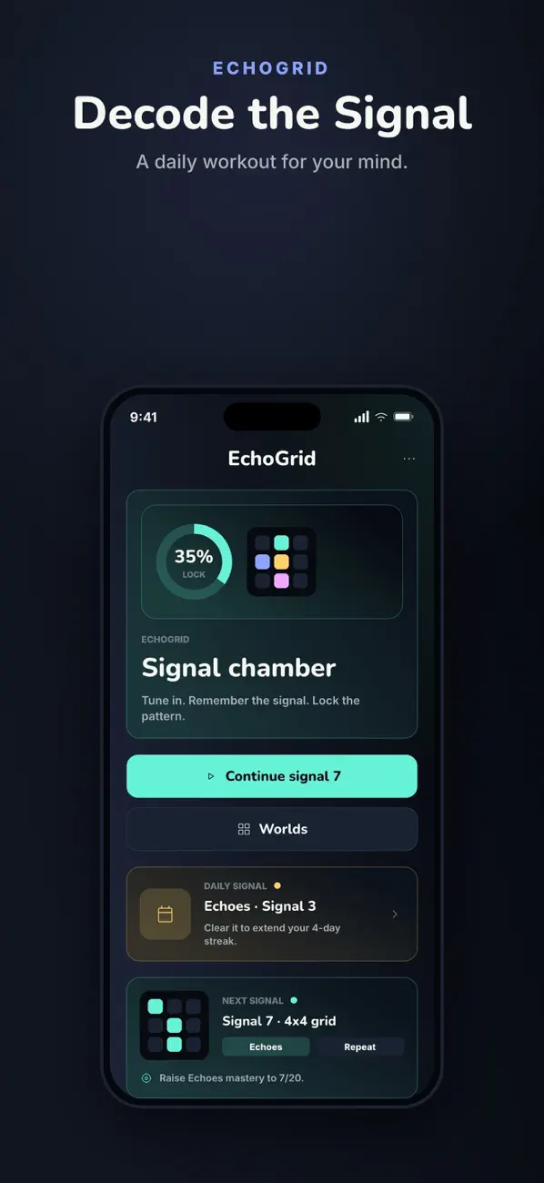 EchoGrid: Memory Puzzle