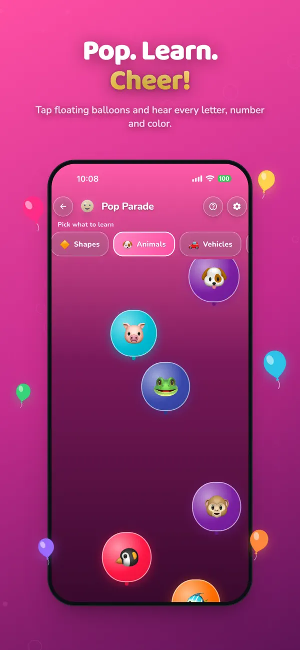 Pop Parade - Tap to Learn