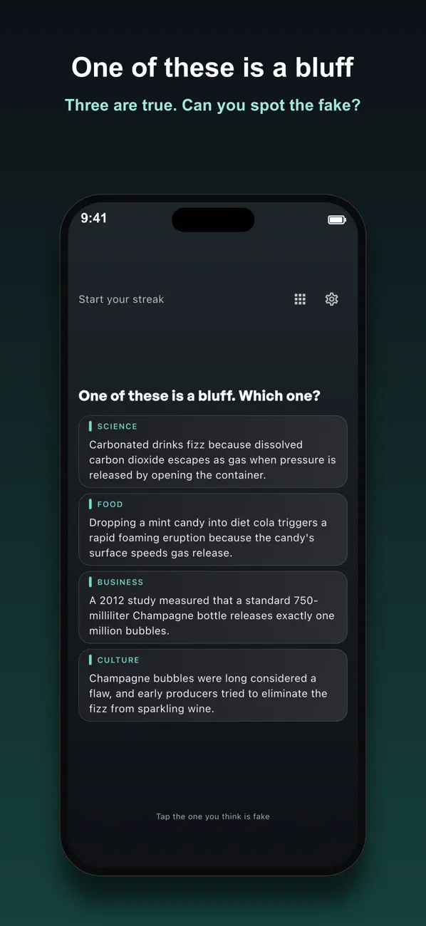Bluff: Spot the Fake Trivia
