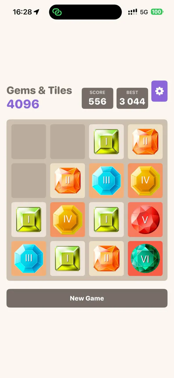 Gems And Tiles 4096