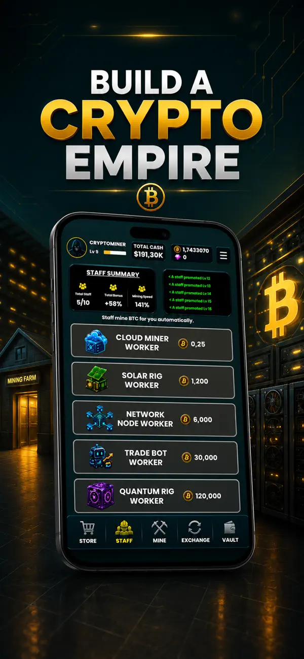 Crypto Farm: Bitcoin Tycoon