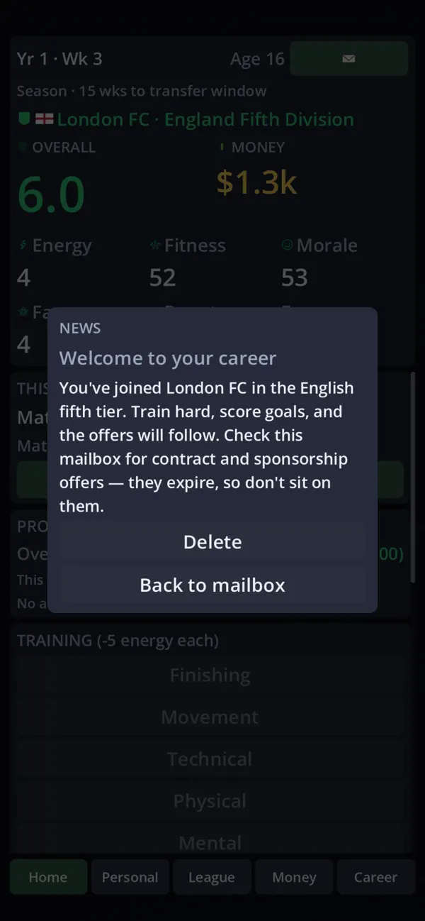 Striker Career