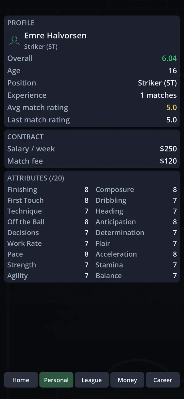 Striker Career