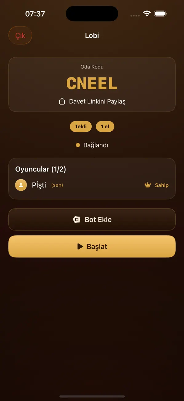 Pişti - Online Tekli & Eşli