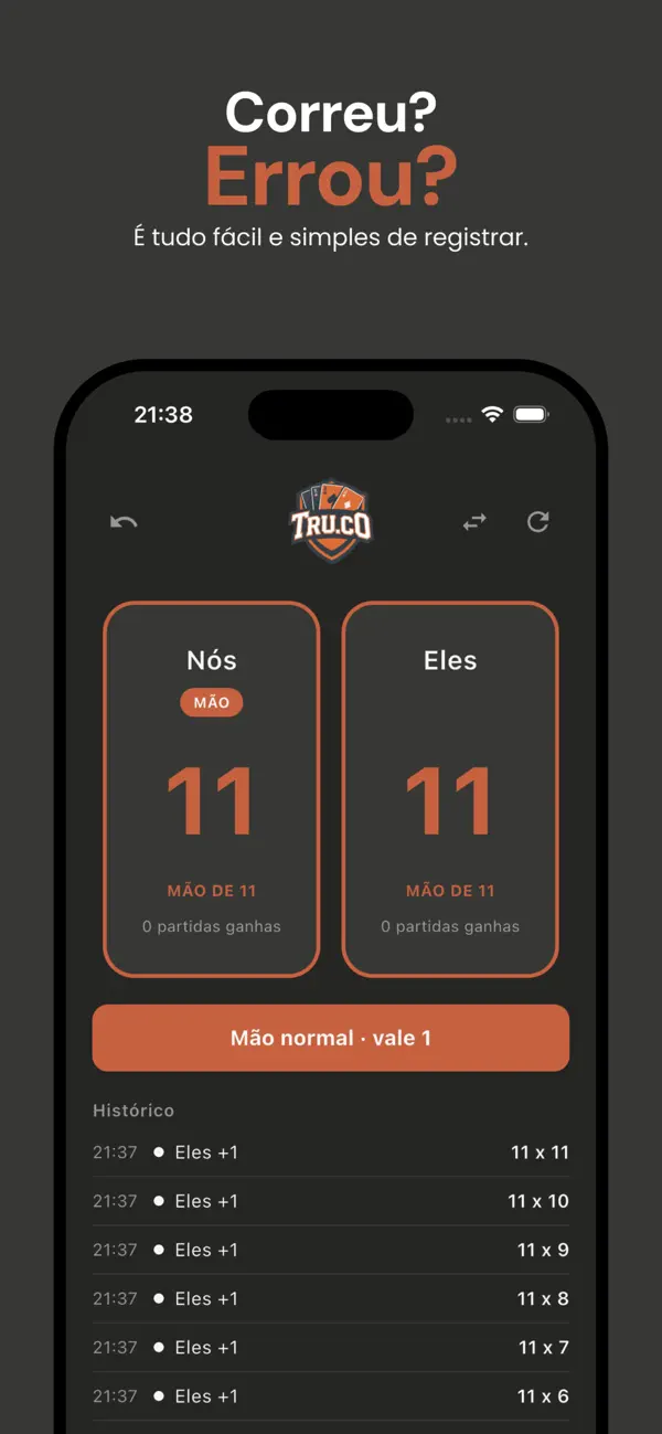 Tru.co - Marcador de Truco