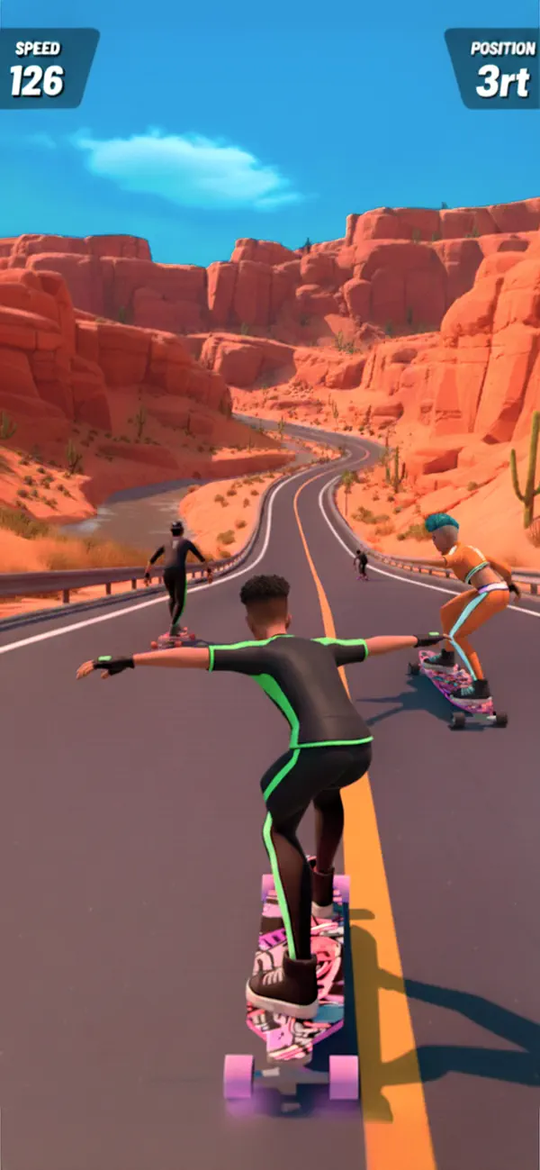 Downhill Skate Race Game