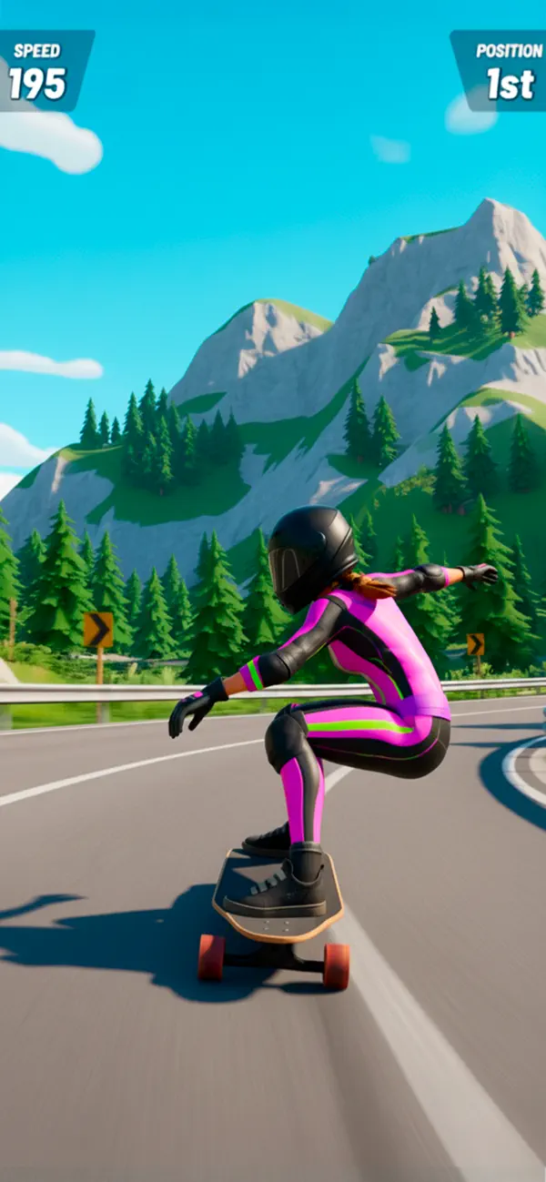Downhill Skate Race Game