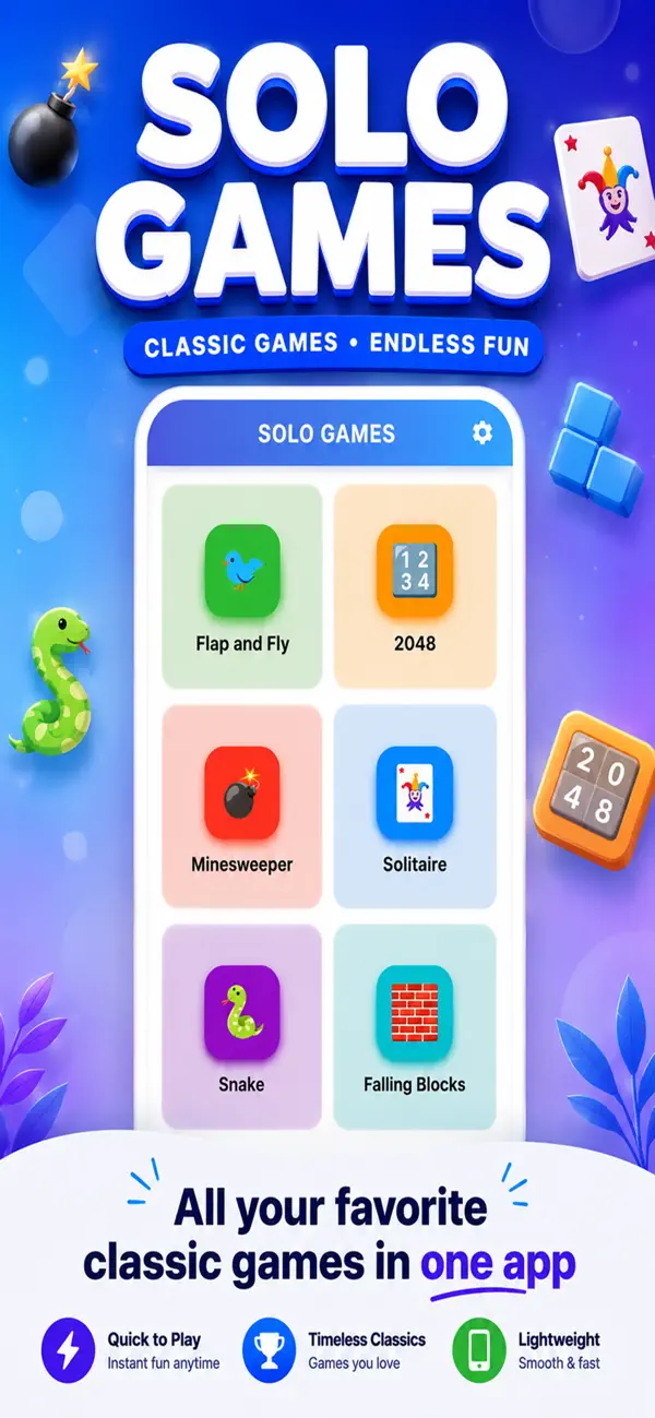 Solo Games: Puzzle & Arcade