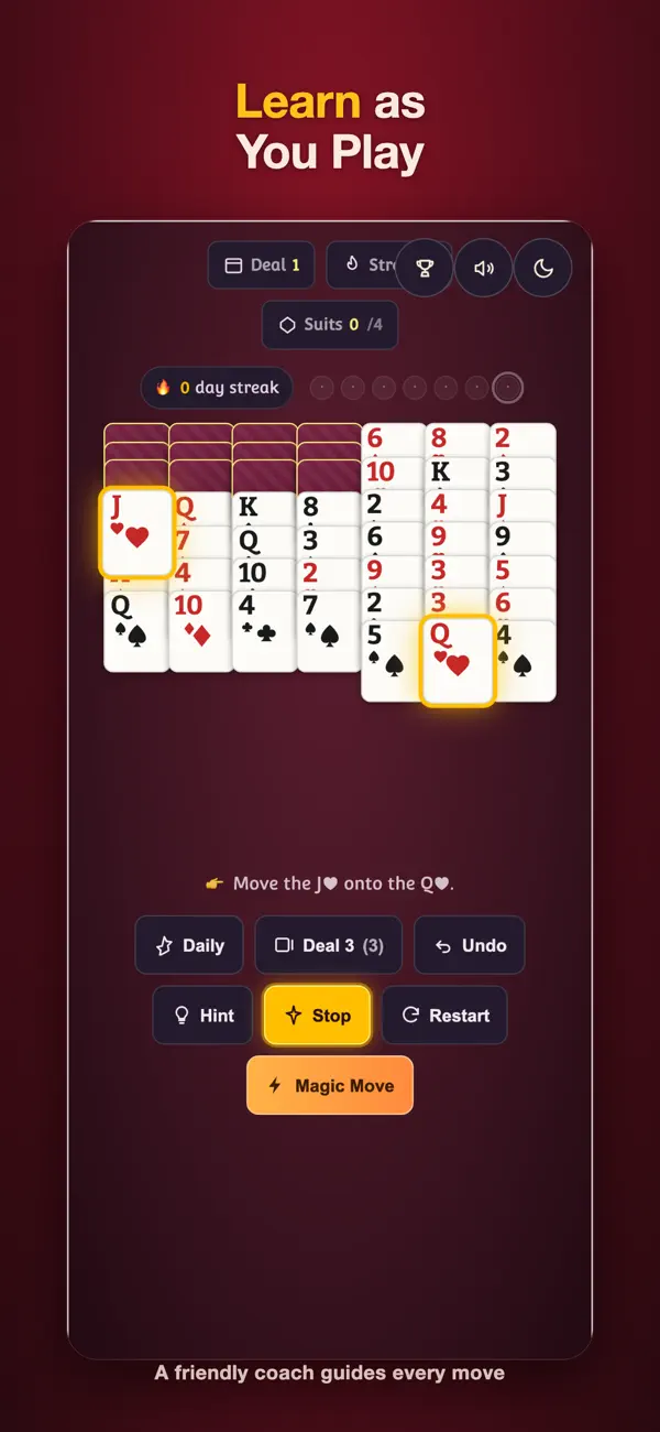Scorpion Solitaire: Coach