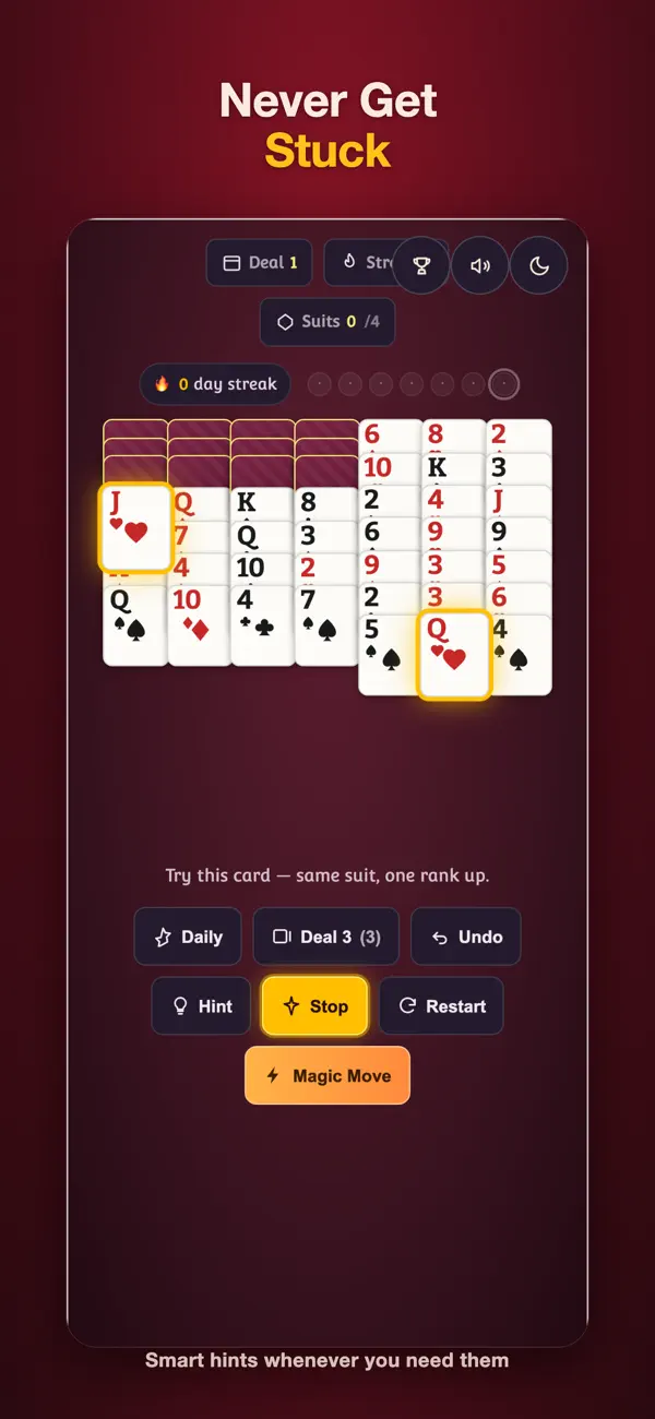 Scorpion Solitaire: Coach