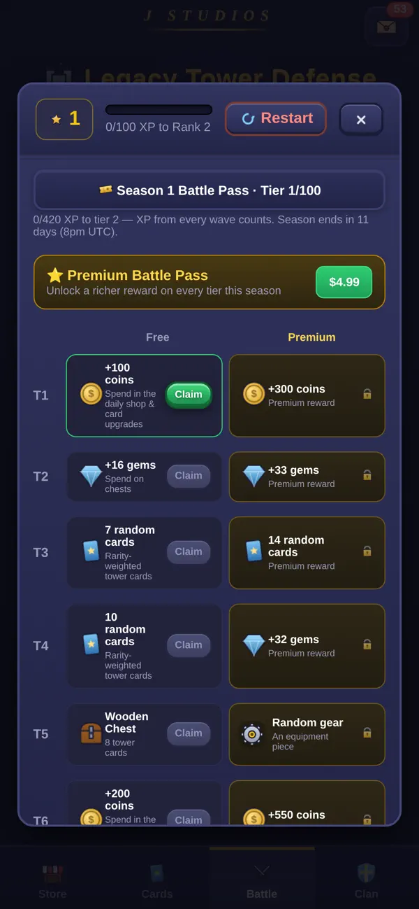 Legacy Tower Defense