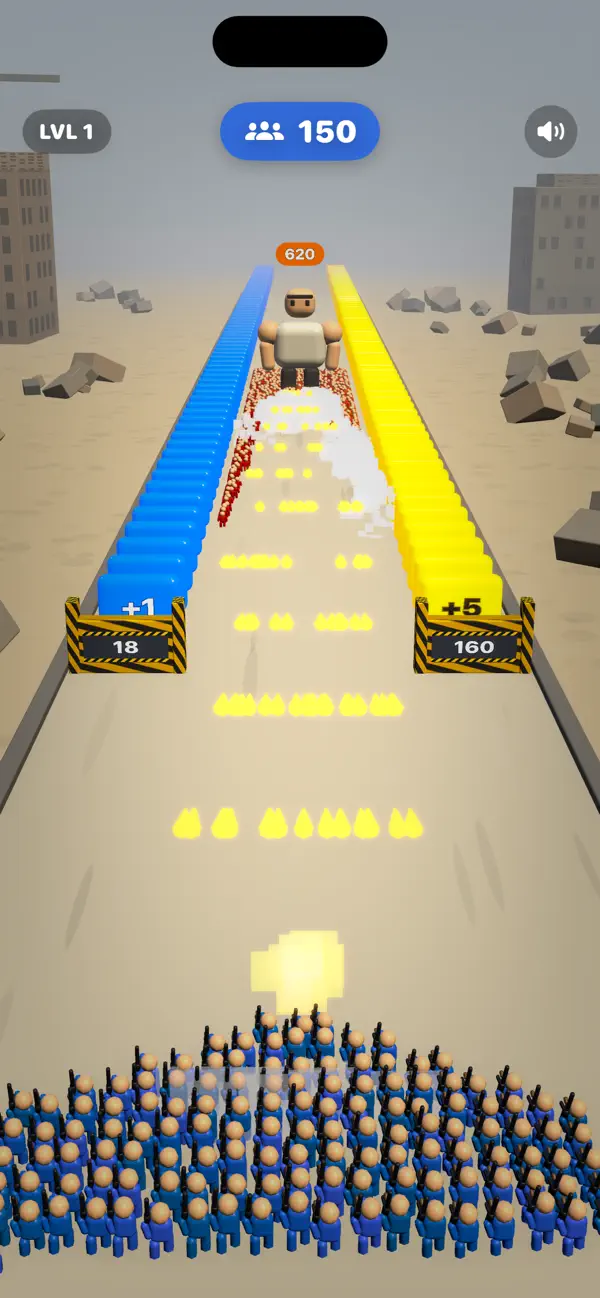 Crowd Rush: Army Runner