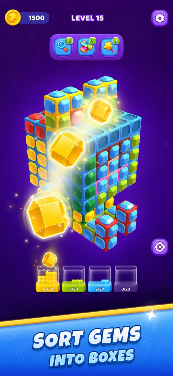 Gem Mosaic: 3D Sort Puzzle